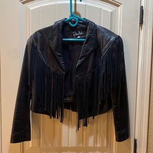 Philip Noel Fringe Leather Jacket